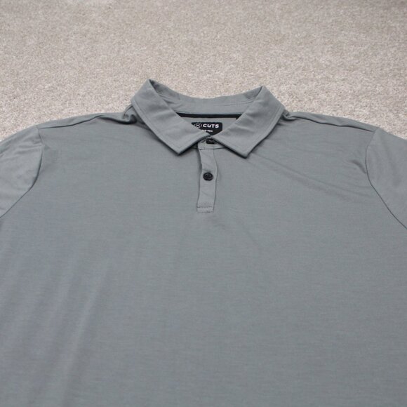 Cuts Curve-Hem Polo Shirt Adult 2XL XXL Green PYCA Pro Short Sleeve Pullover - Picture 4 of 13